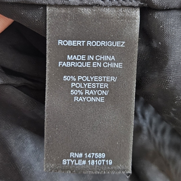 Robert Rodriguez Pauline Burnout Velvet Top Black Sheer Ruffled Sleeves size 4 - Picture 10 of 10